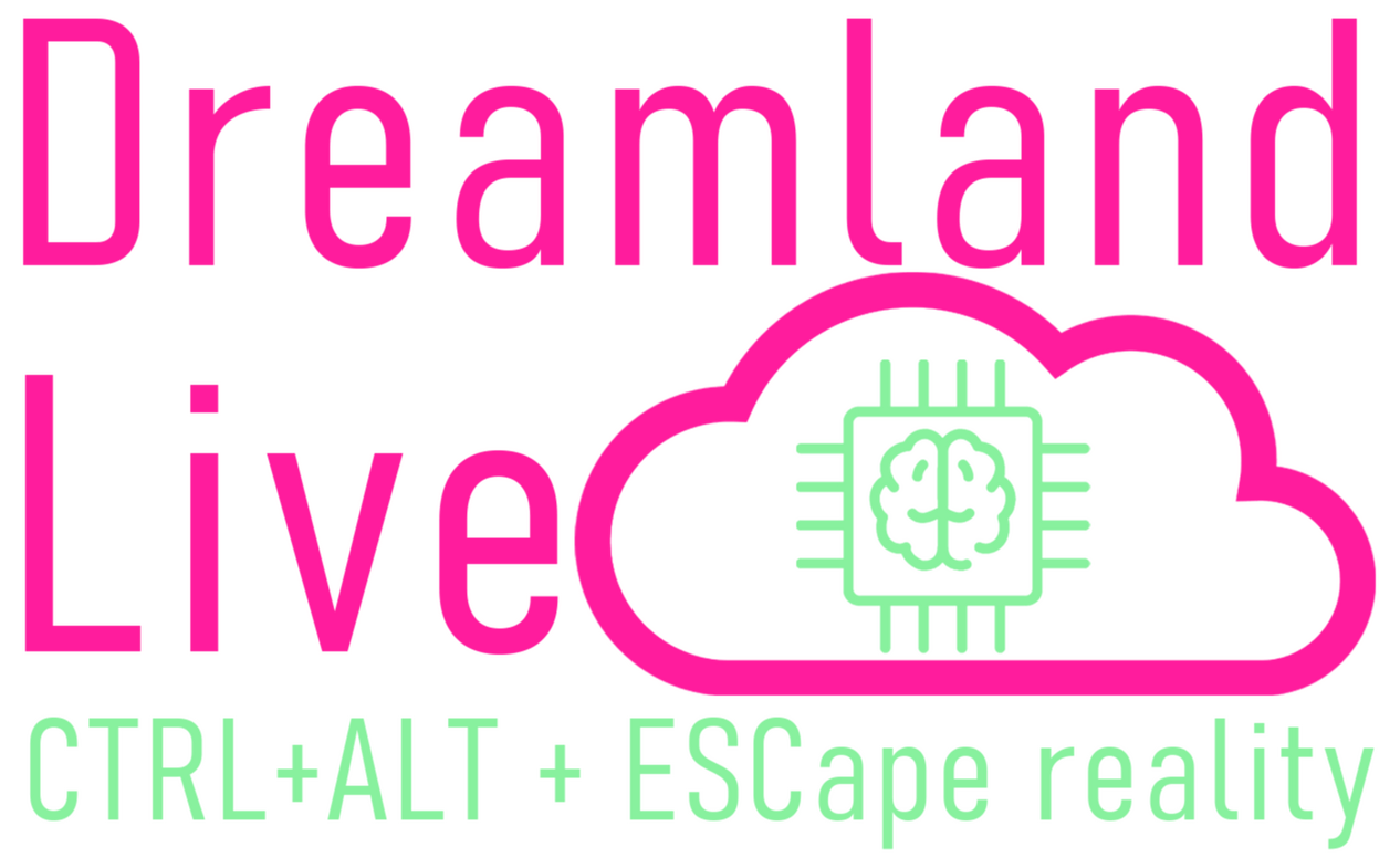 Dreamland Live company logo with company slogan "CTRL+ALT+ESCape reality"